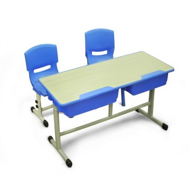 primary school furniture studying table Double Wooden Student Desk with adjustable height