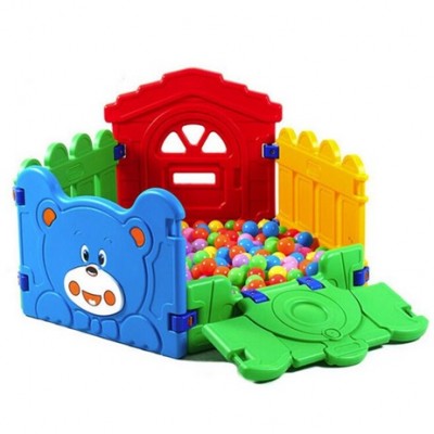 Colorful lovely protece children plastic playpen for school and home