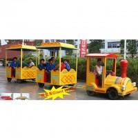 Electric outdoor amusement park electric ride on kids train