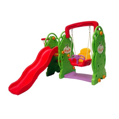 New design indoor outdoor  bear slide and swing set for kids